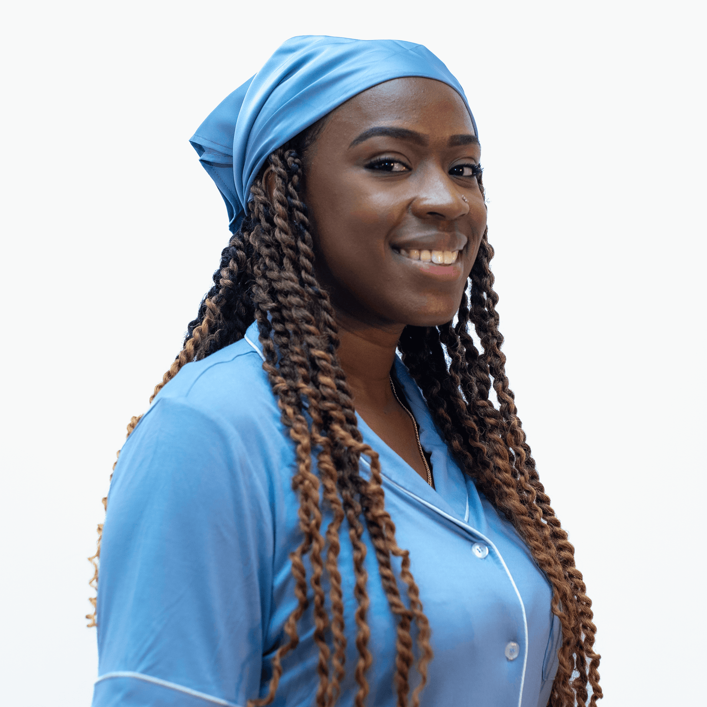 Classic Blue Head Scarf