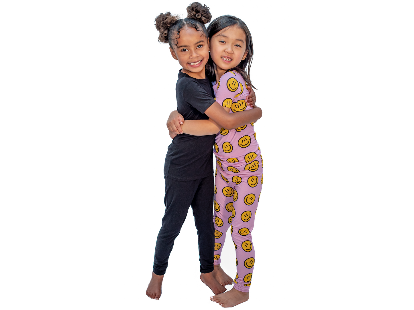 Pink with Happy Faces, Kids / Toddler Unisex Pajamas