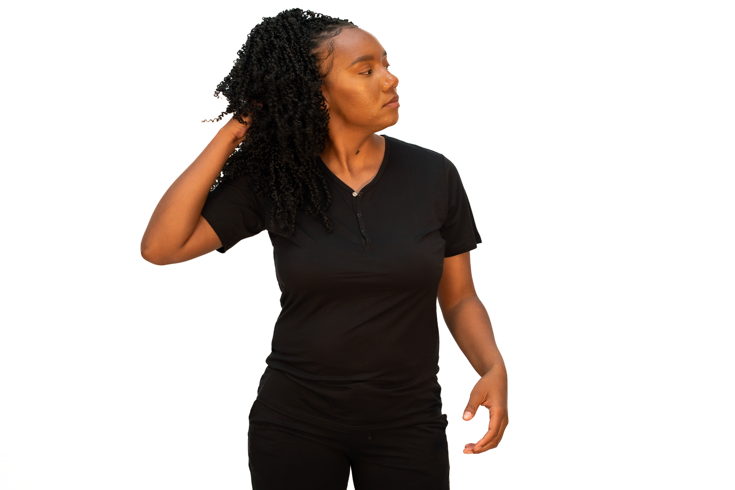 Midnight Black, Women's Pajama Set