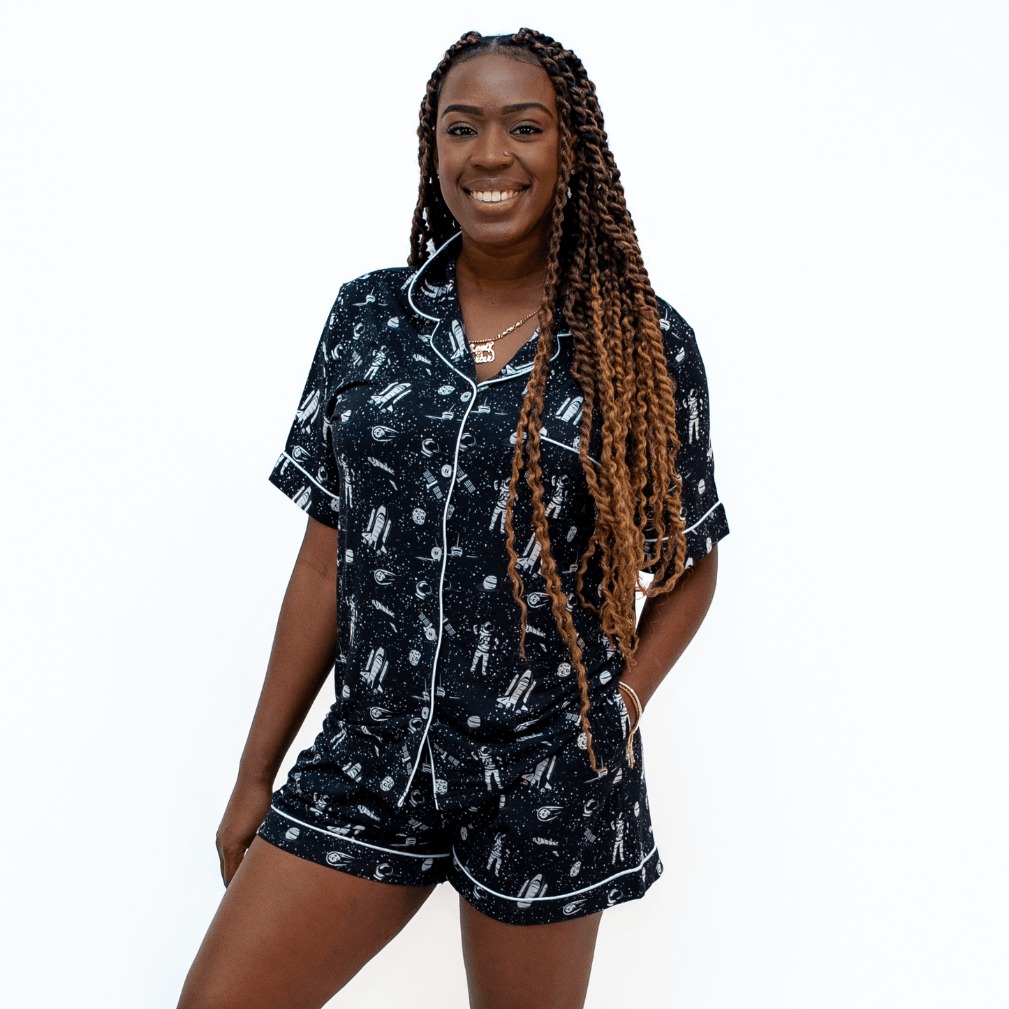 Beyond the Galaxy, Women's Button Up Pajama Set