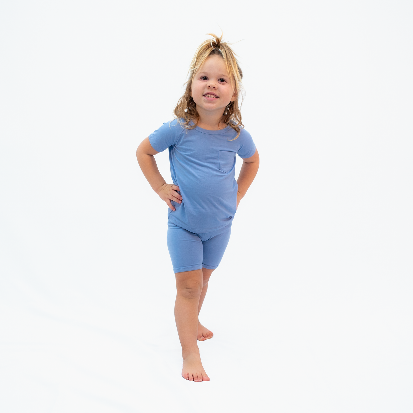 Classic Blue, Toddler Short Sleeve Pajama Set