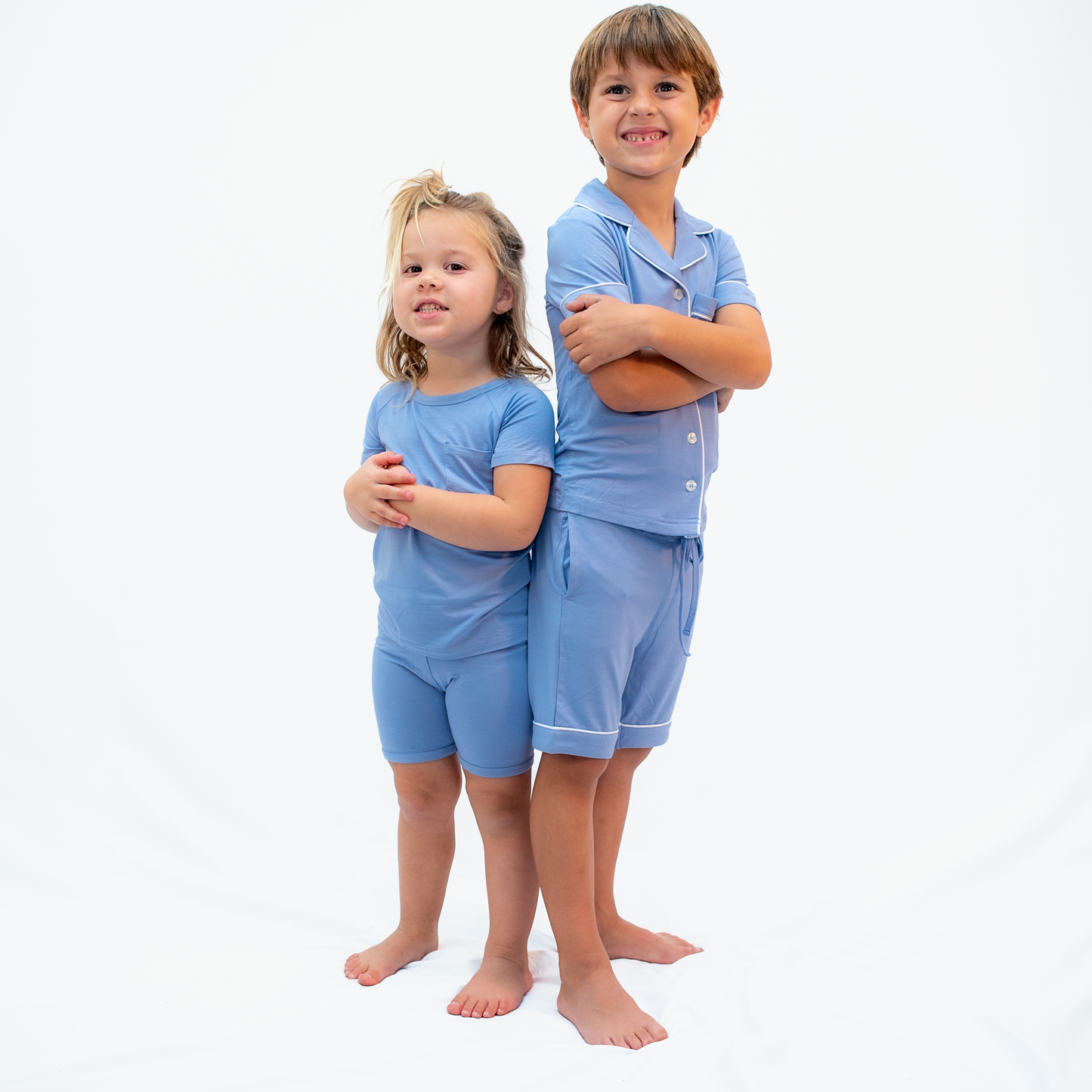 Classic Blue, Toddler Short Sleeve Pajama Set